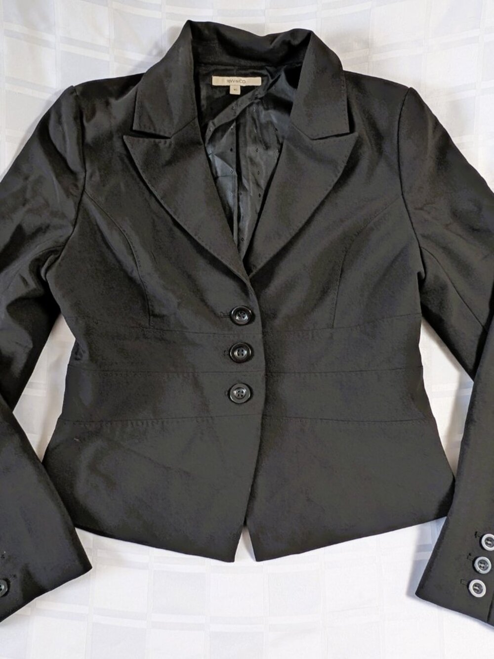 RW&CO WOMEN'S GRAY BLAZER BUSINESS JACKET FASHION FORMAL WEAR SIZE 10 STYLE - Picture 5 of 16
